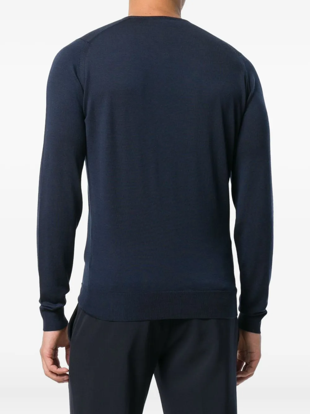  John Smedley Pullover Mit V Ausschnitt   Blau 