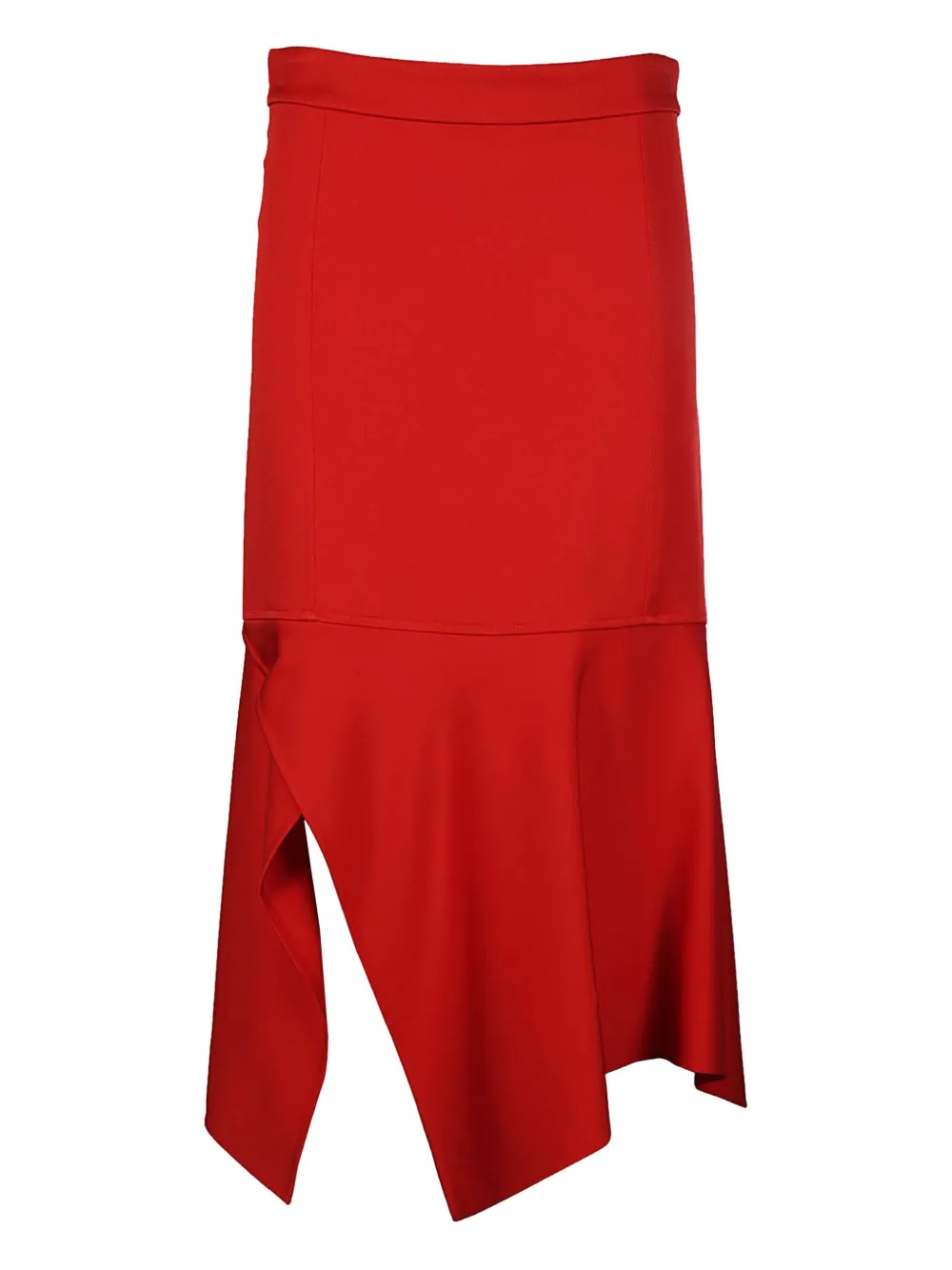 Victoria Beckham asymmetrische midi-rok Rood