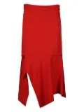 Victoria Beckham asymmetric midi skirt - Red