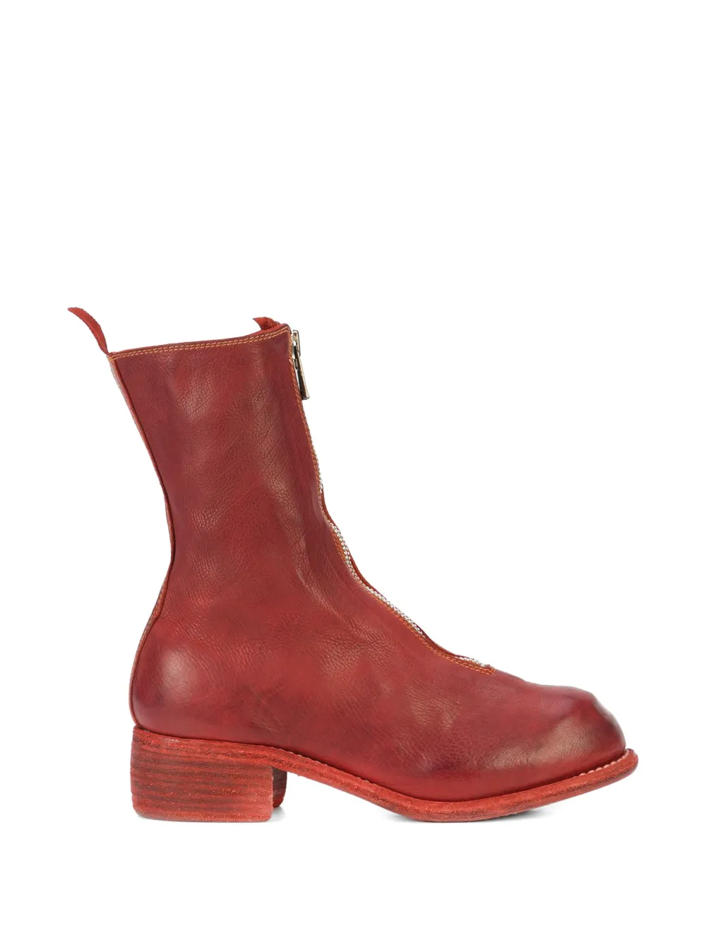Guidi front zip boots - Rosso