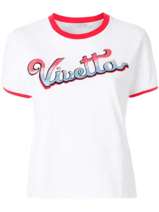 Vivetta Shirt Logo Ricamato T Farfetch Con WYHe2EID9