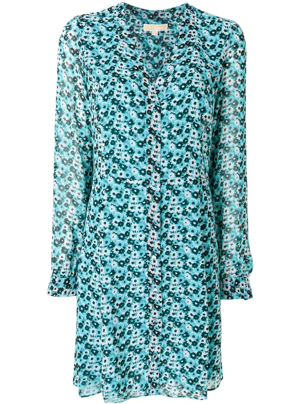 michael kors shirt dress green