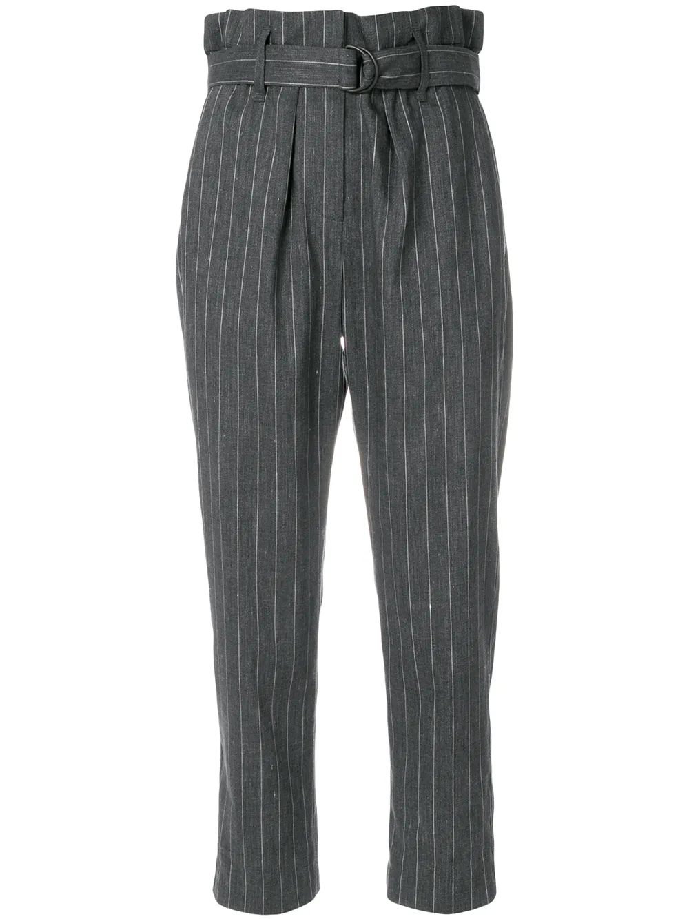 Shop Brunello Cucinelli Belted Cropped Trousers