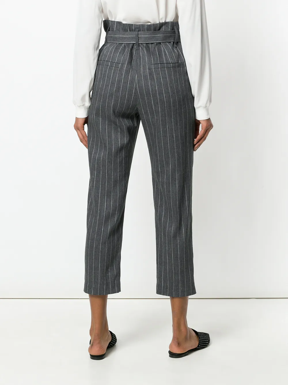 Shop Brunello Cucinelli Belted Cropped Trousers