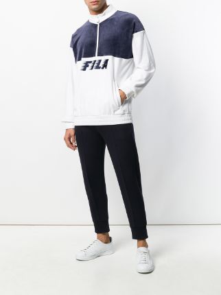 Easton contrast panel zipped sweatshirt展示图