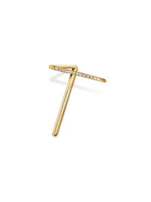 Shihara Twist Pin 01 ダイヤモンド ピアス 18Kイエローゴールド
