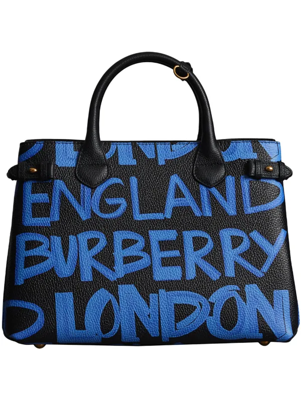 Burberry The Medium Banner In Graffiti Print Leather 1 990