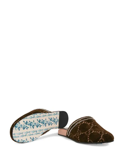 Gucci gg velvet slippers Outlet