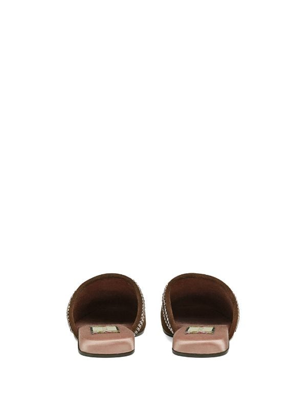 gucci green velvet slippers