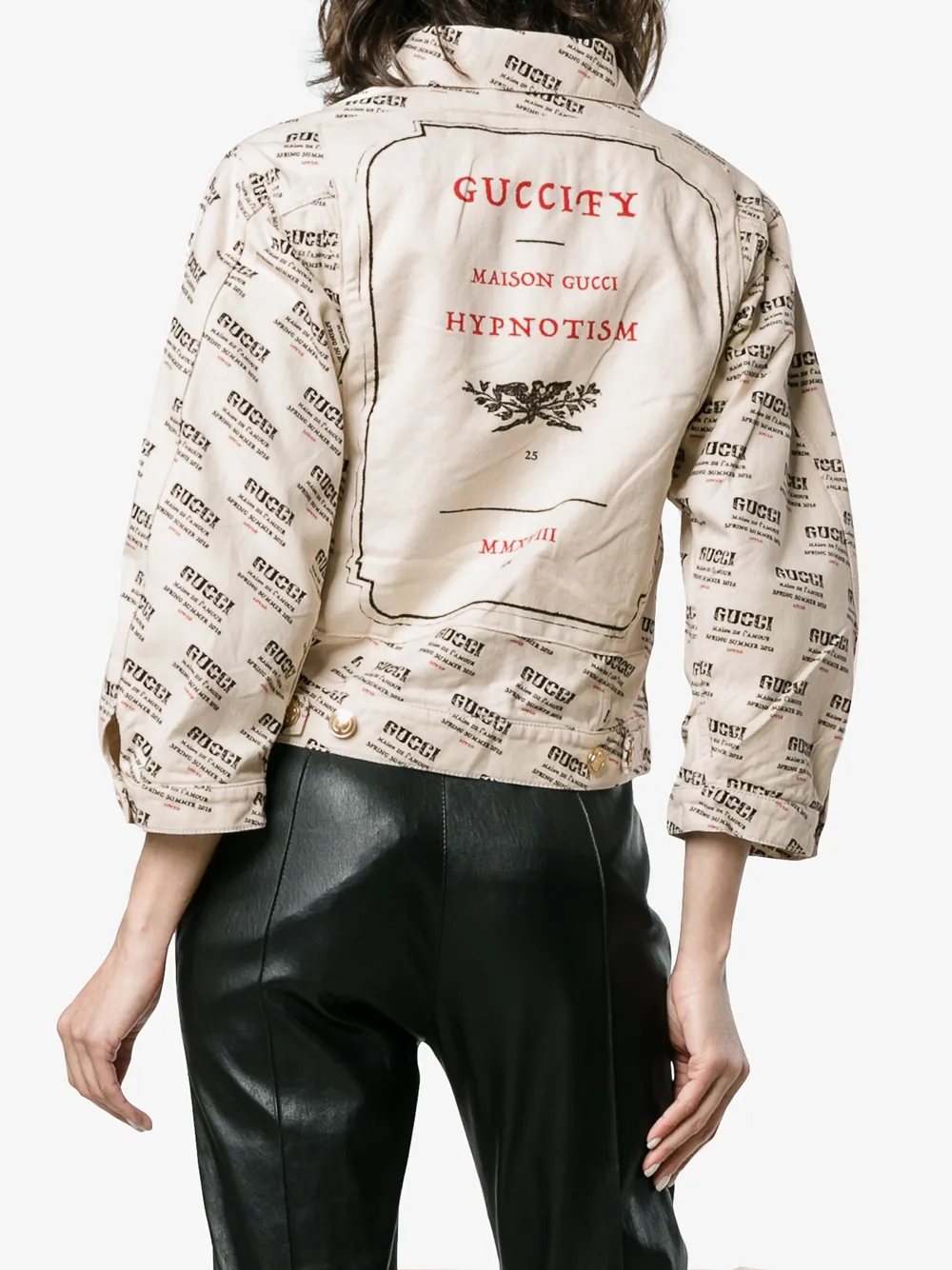 Gucci stamp denim jacket best sale