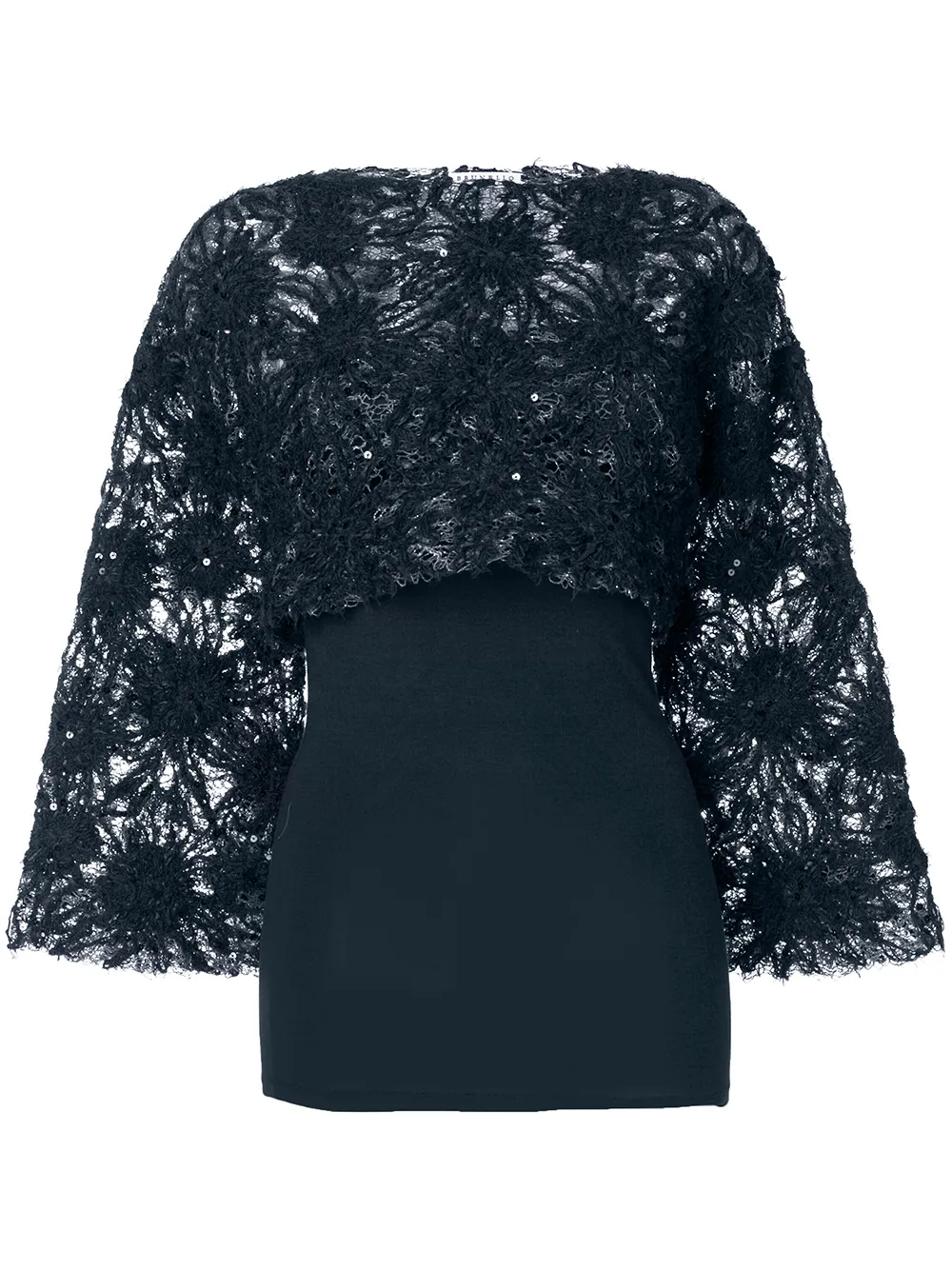 Brunello Cucinelli Top met geborduurde bloemen Blauw