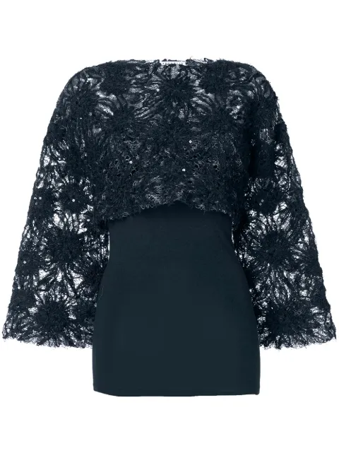 Brunello Cucinelli floral-embroidery top