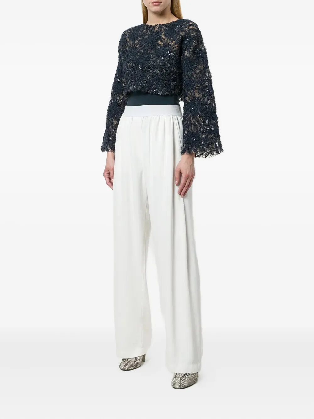 Brunello Cucinelli haut à fleurs brodées | Blouses | Image 2