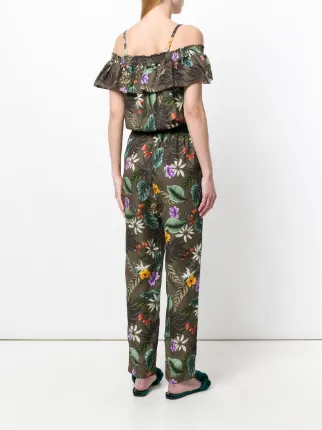 printed off-the-shoulder jumpsuit展示图