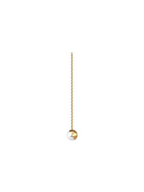 Shihara Half Pearl Chain Earring 45°