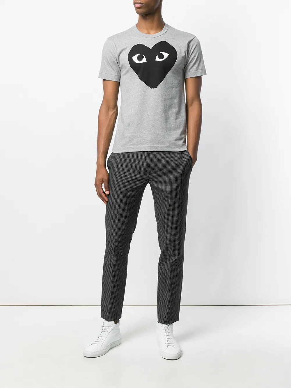 Comme Des Garçons Play heart print T-shirt - Grijs