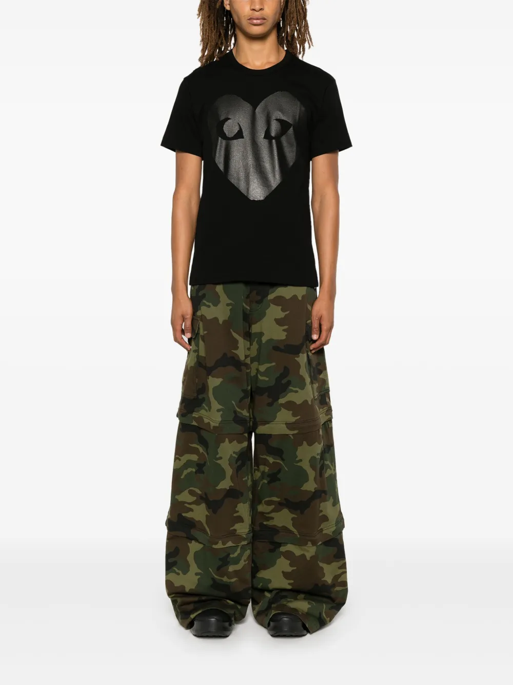 Comme Des Garçons Play T-shirt met grafische print - Zwart