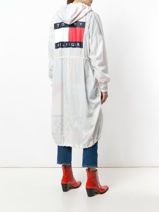 printed lining hooded raincoat展示图