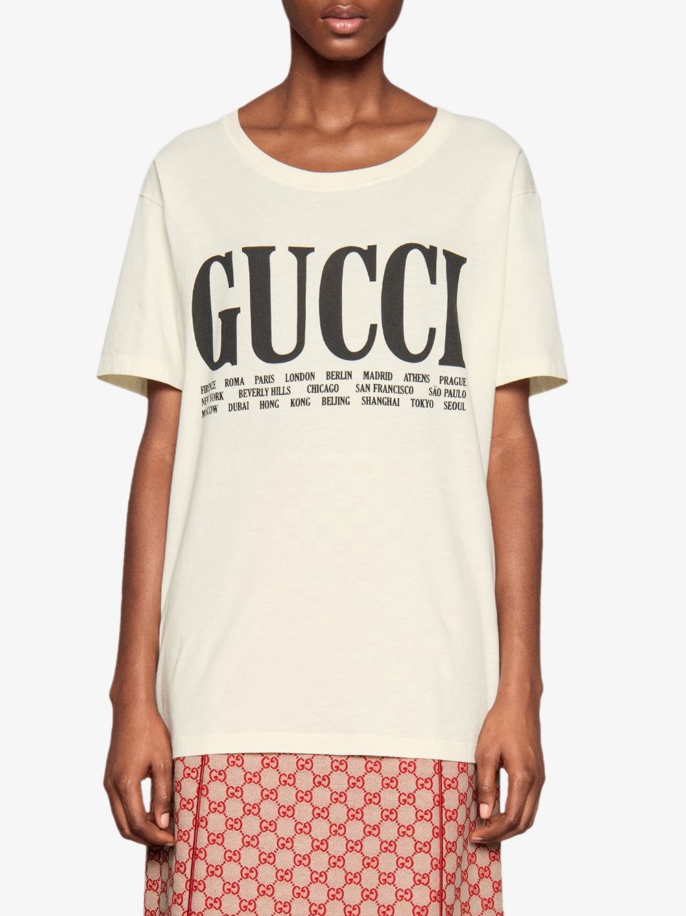 фото Gucci футболка с принтом 'gucci cities'