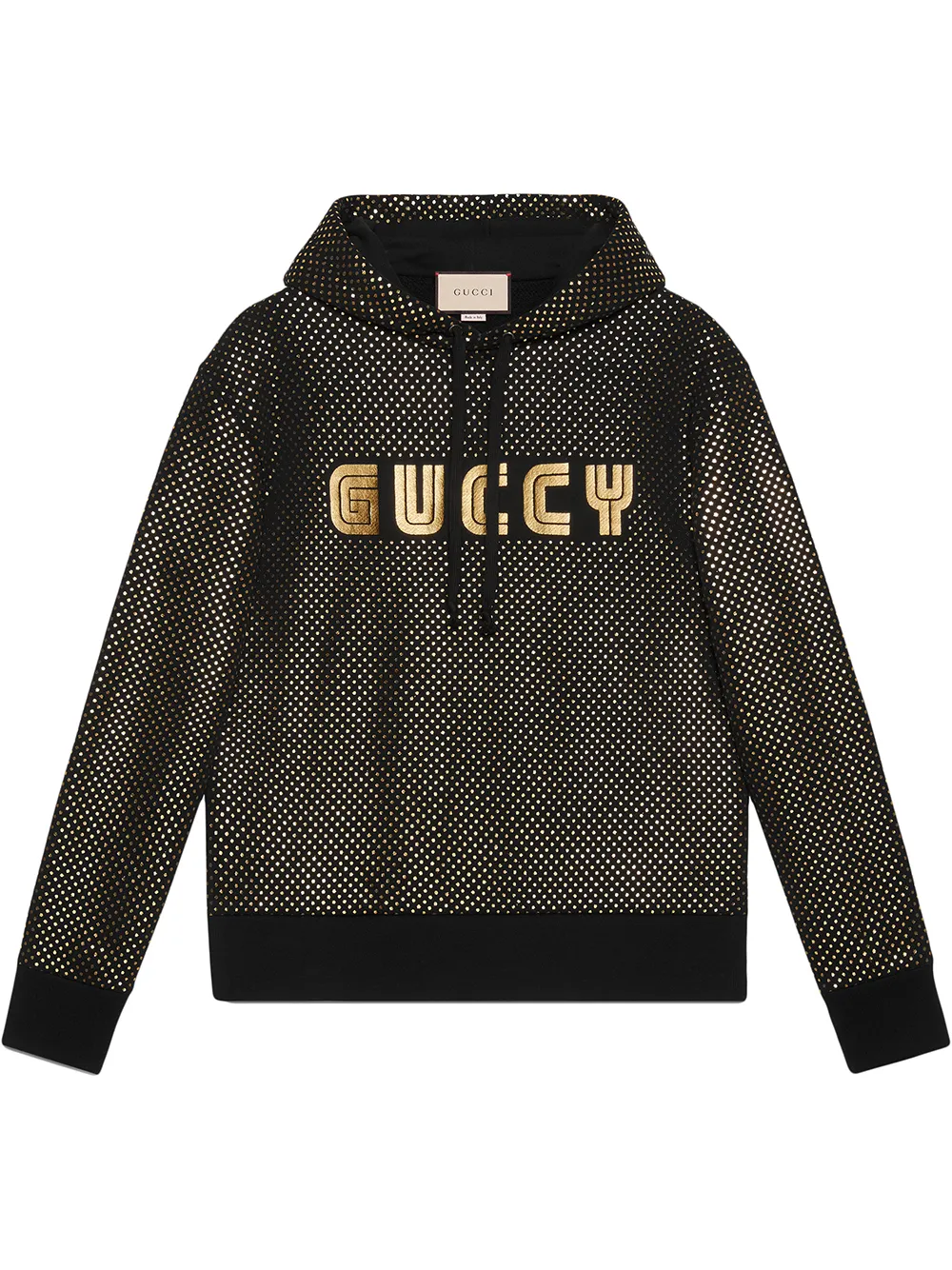 gucci black and gold hoodie