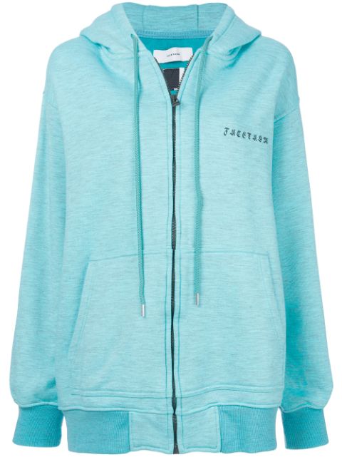 Facetasm Oversized Zipped Hoodie - Blue | ModeSens