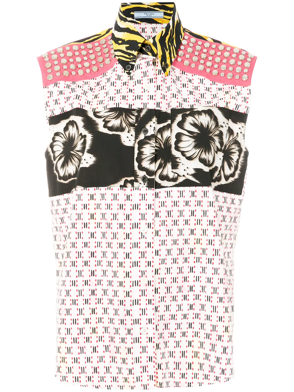 chemise imprimée sans manches