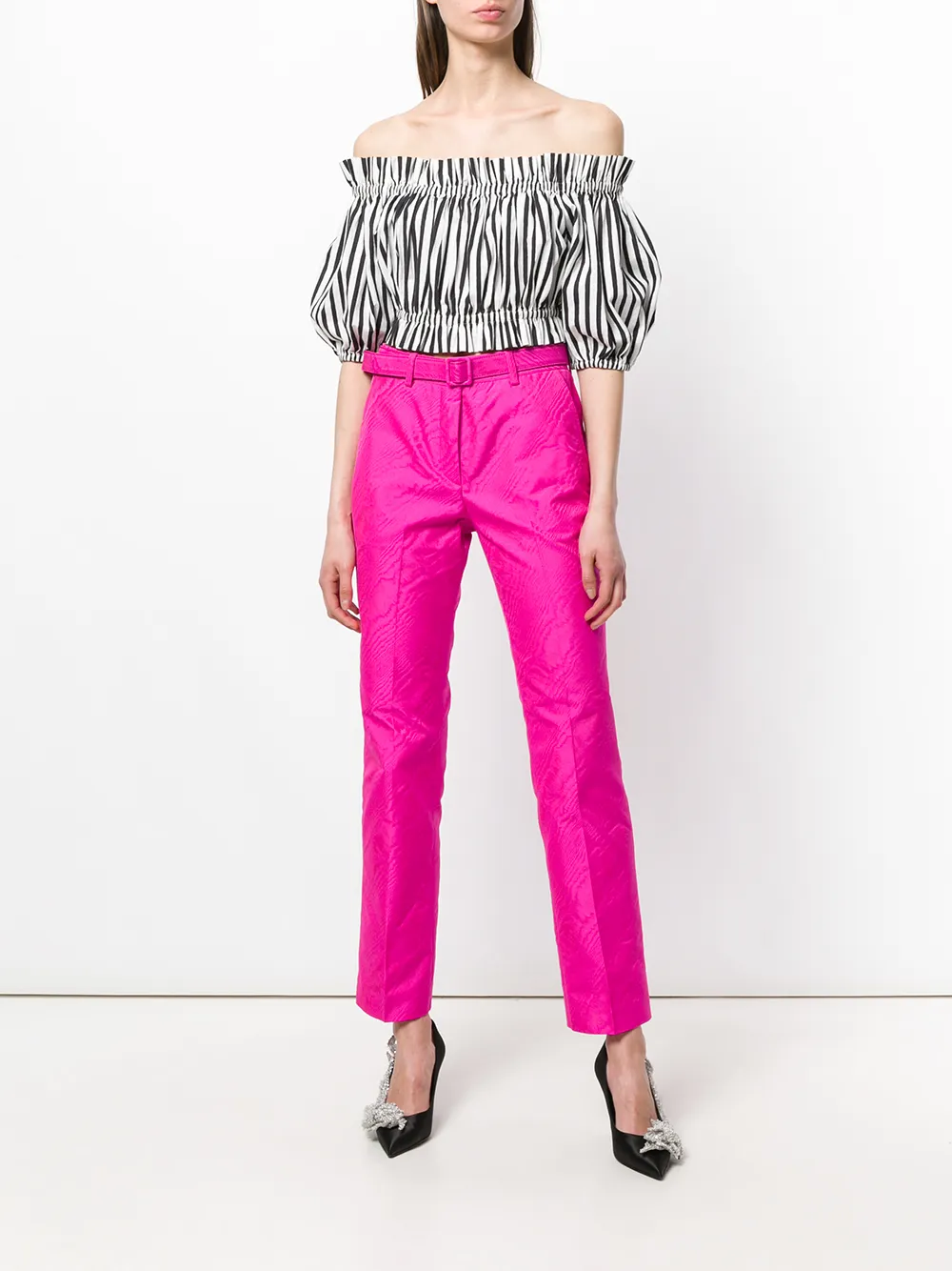 Off-White cigarette trousers - Roze