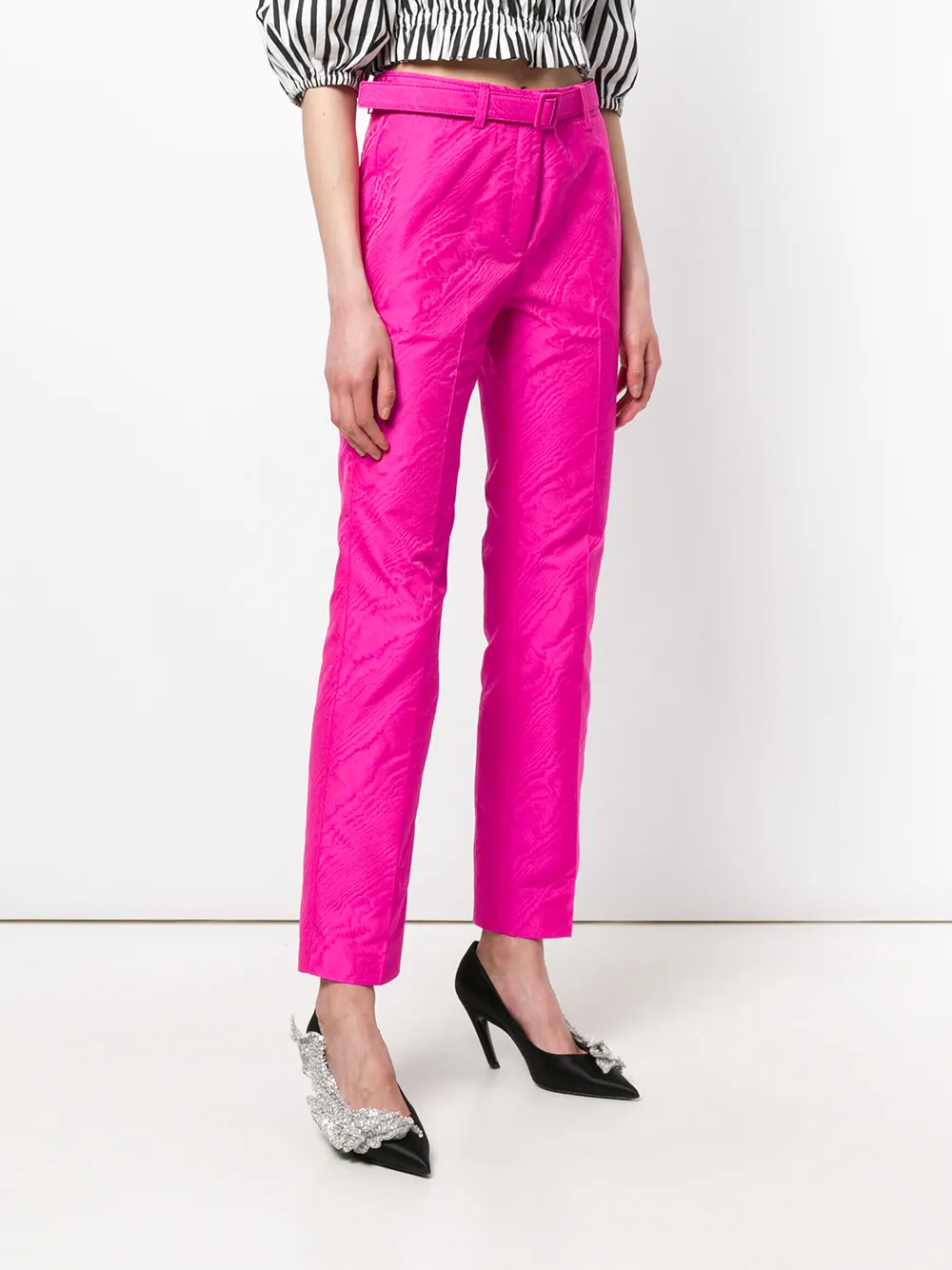 Off-White cigarette trousers Roze