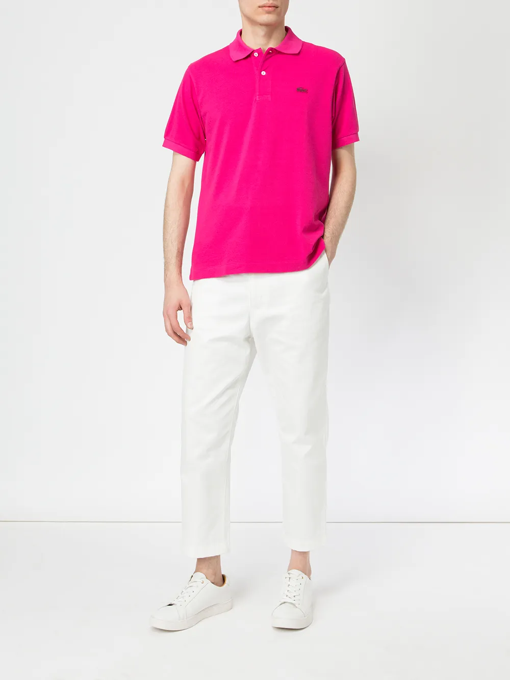 Junya Watanabe MAN poloshirt met logo - Roze