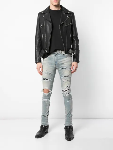 amiri jeans blue patch