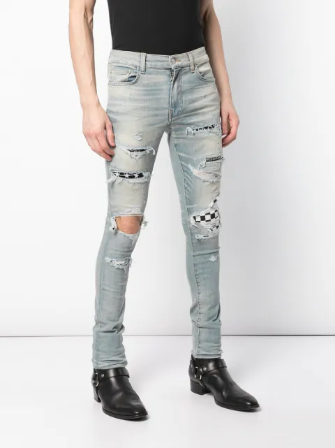 amiri jeans blue patch
