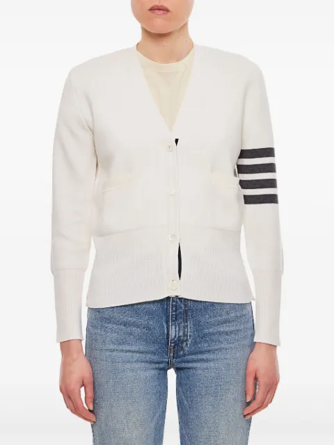 Thom Browne Milano Stitch V-Neck Merino Cardigan