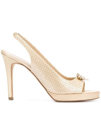CHANEL Pre-Owned Punch Holes sling-back Pumps - Farfetch