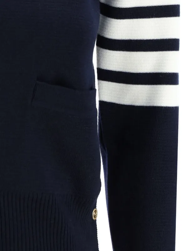 Thom Browne 4-Bar Wool Cardigan | Blue | FARFETCH