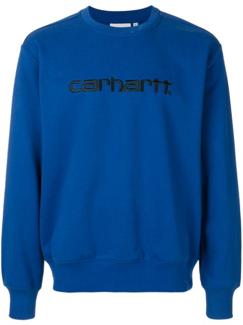CARHARTT CARHARTT LOGO PRINT SWEATSHIRT - BLUE,I0246790312858628