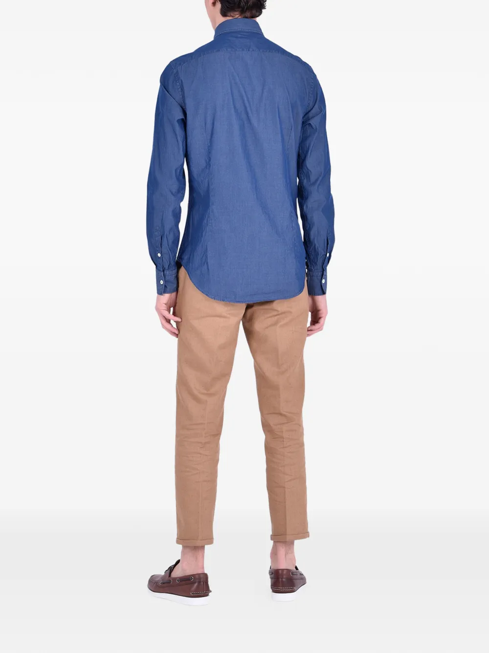 Dell'oglio klassiek shirt met lange mouwen Blauw