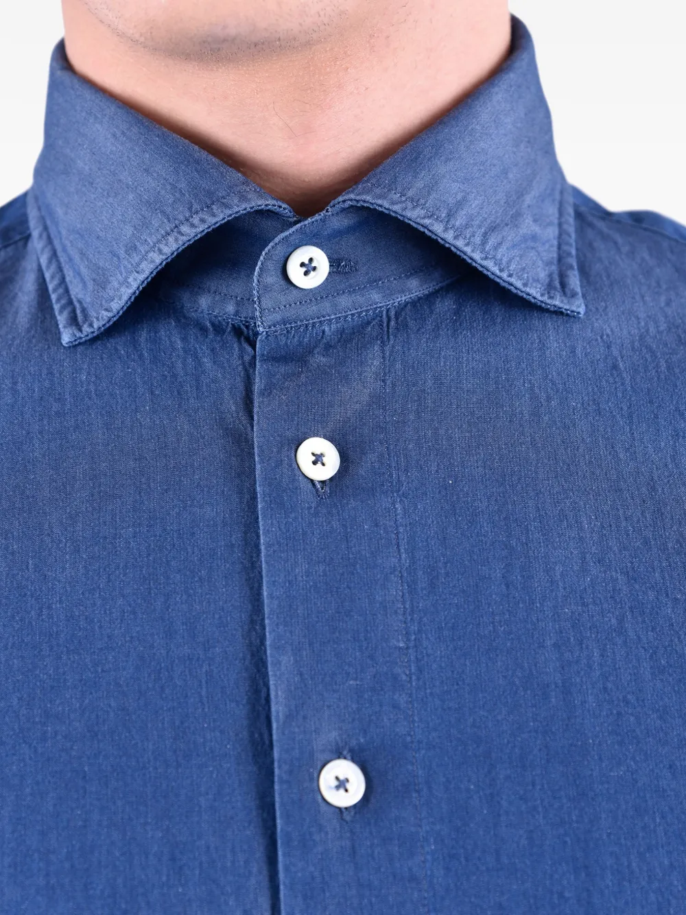 Dell'oglio klassiek shirt met lange mouwen Blauw