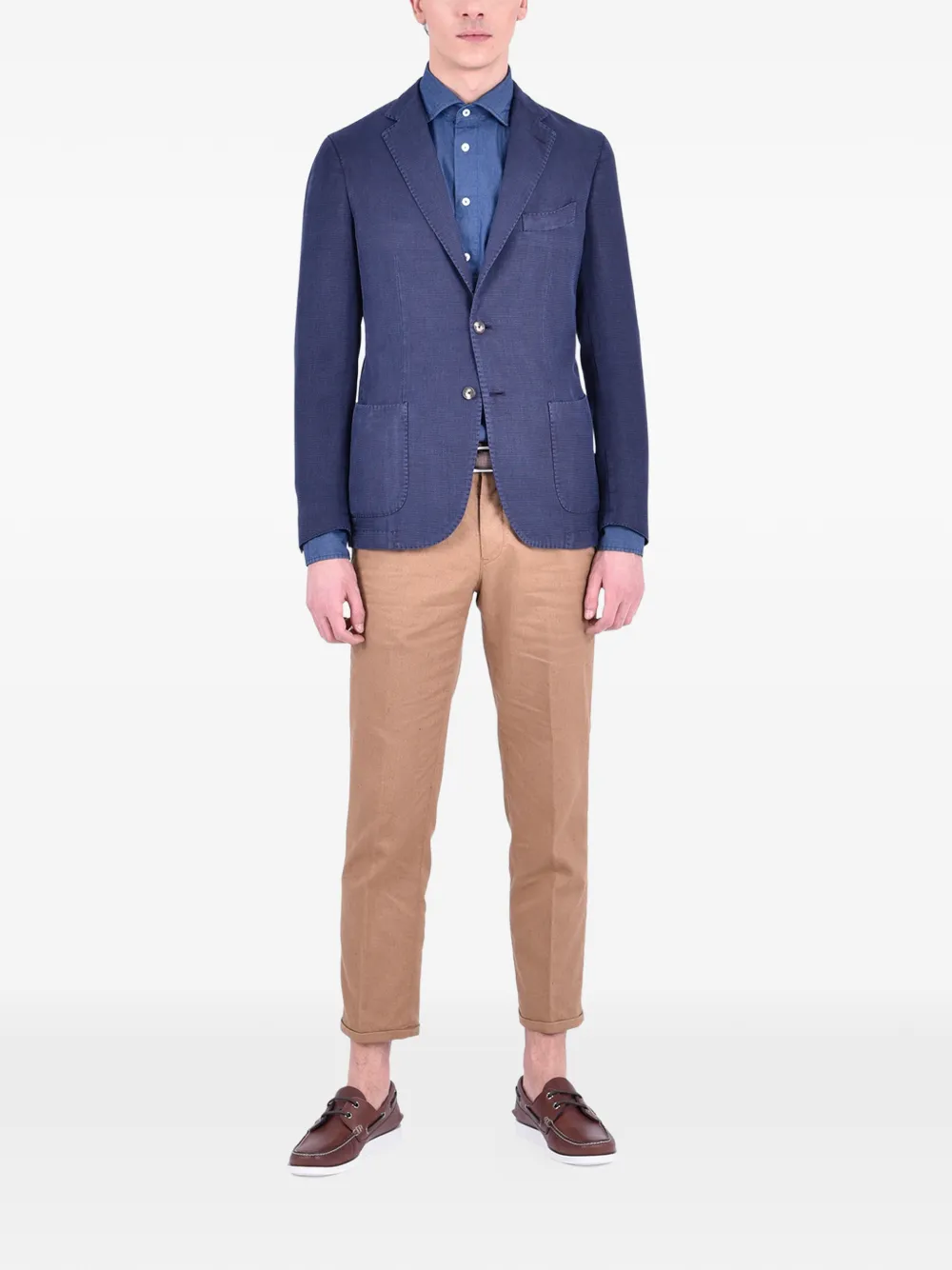 Dell'oglio klassiek shirt met lange mouwen Blauw