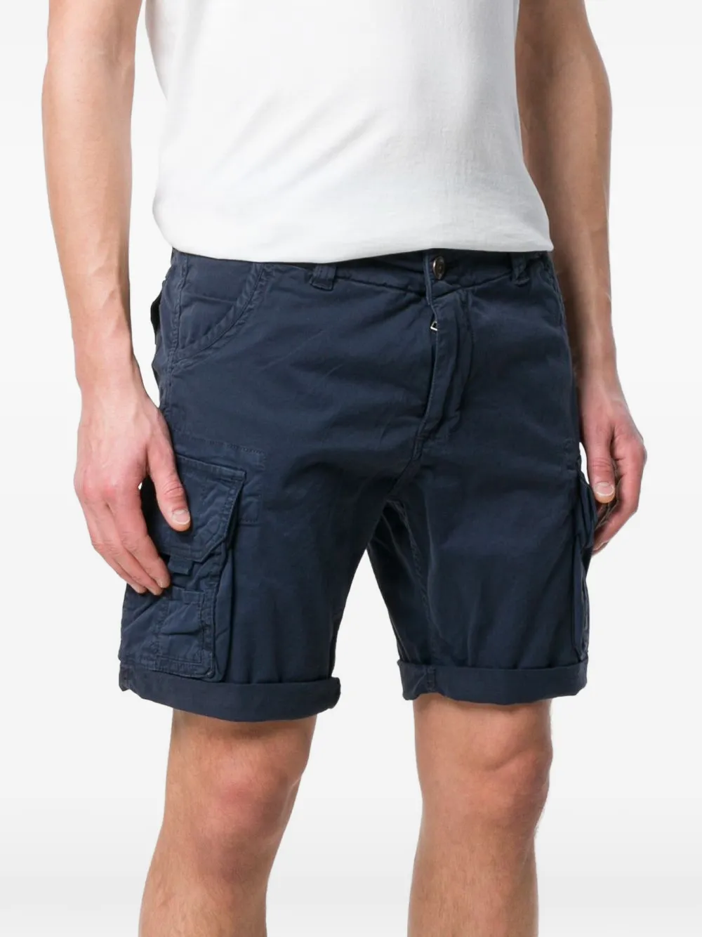  Alpha Industries Cargo Shorts Mit Logo Stickerei   Blau 