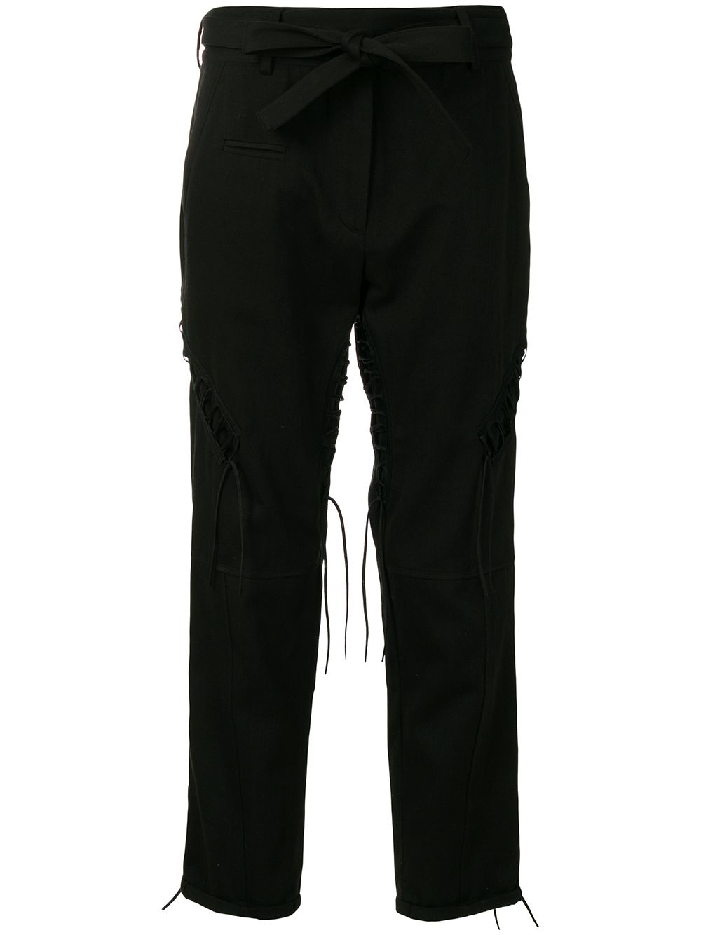 фото Saint Laurent укороченные брюки с поясом