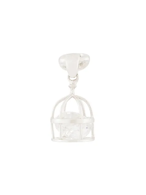 E.M. caged crystal earring