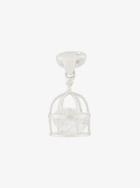 E.M. caged crystal earring