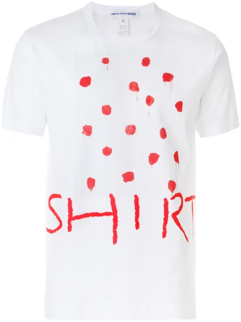 COMME DES GARÇONS SHIRT COMME DES GARÇONS SHIRT PRINT SHORT-SLEEVE T-SHIRT - WHITE,S2611412860980