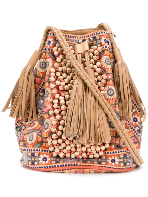 Antik Batik Embroidered Detail Tassel Bucket Bag Farfetch