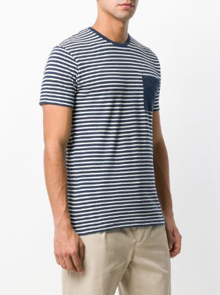 striped chest pocket T-shirt展示图