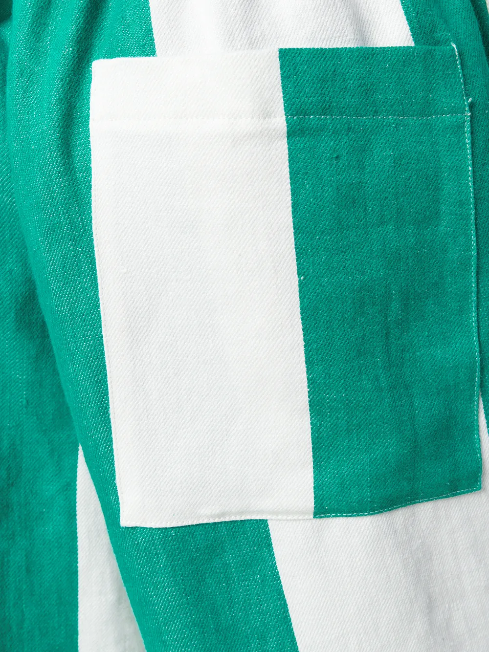 Études Studio gestreepte broek met elastische taille Wit