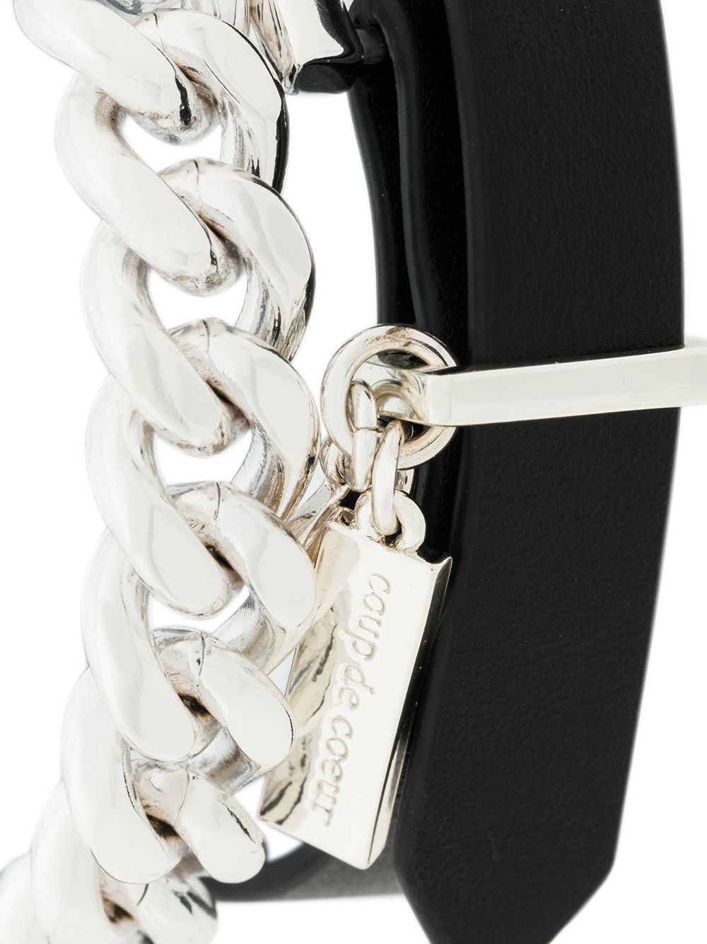 Shop Coup De Coeur Chain Wrap Bracelet In Black