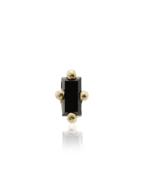 Lizzie Mandler Fine Jewelry 14k yellow gold black diamond mini stud earring