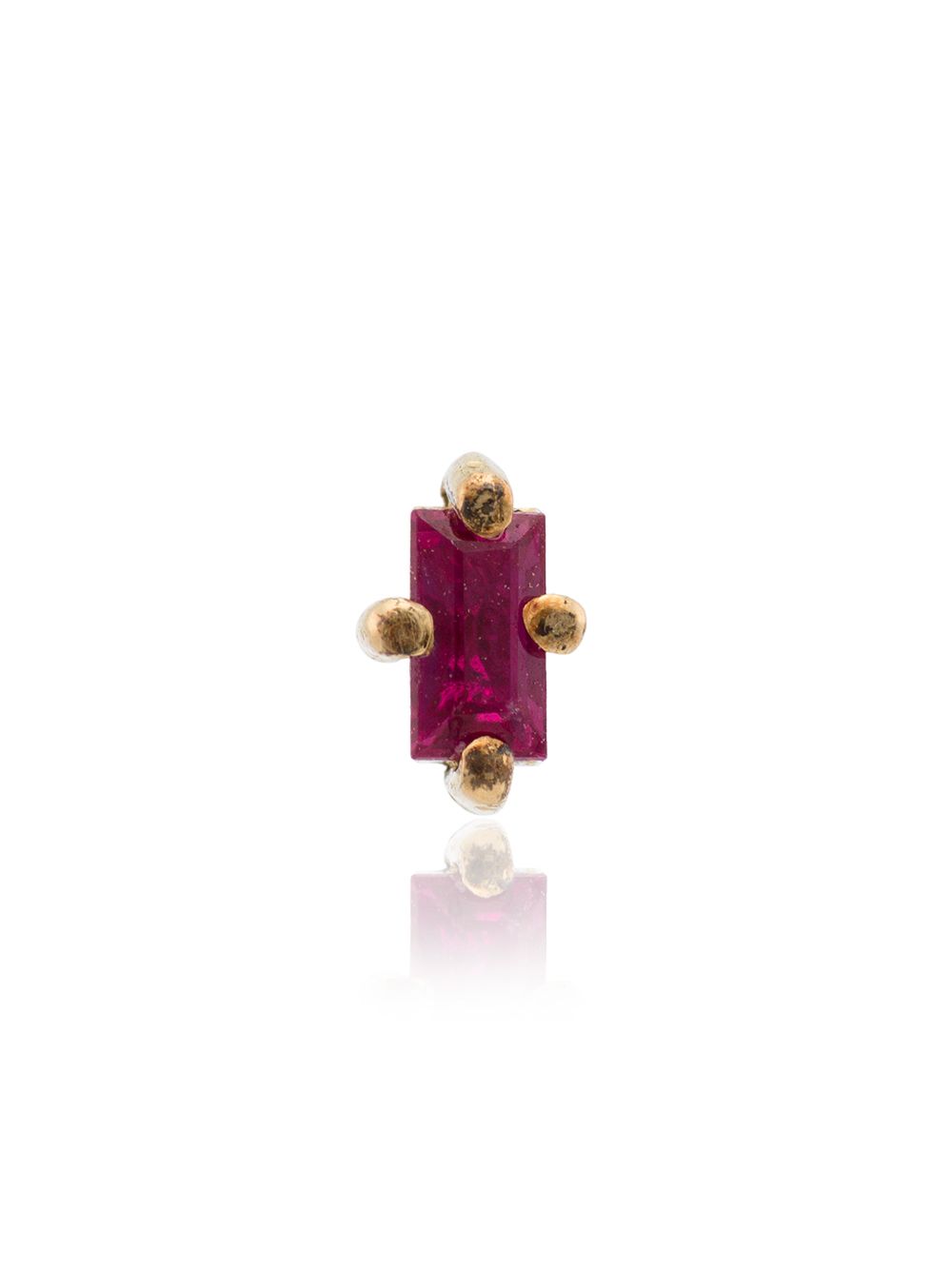 фото Lizzie Mandler Fine Jewelry 18k yellow gold ruby mini stud earring