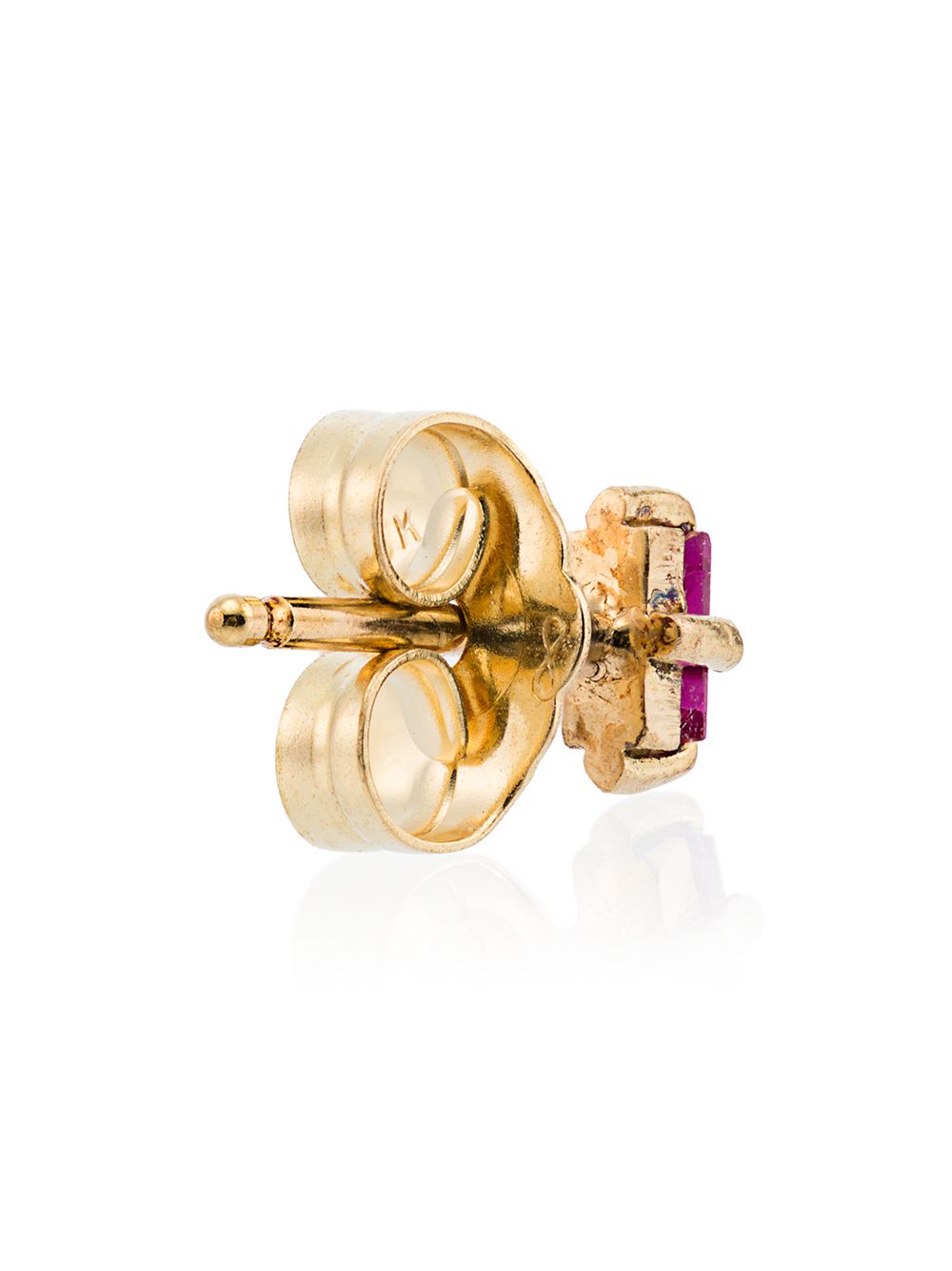 фото Lizzie Mandler Fine Jewelry 18k yellow gold ruby mini stud earring